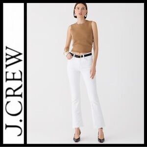 I.Crew 9”Demi Boot Crop Jean in White Wash